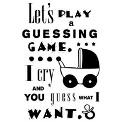 Baby Guessing Game - Essential short-sleeved baseball bodysuit Design