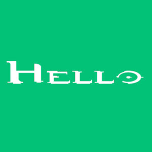 Hello  - Heavy Cotton 100% Cotton T Shirt Design