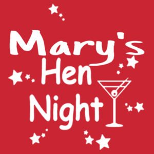 Customisable Hen Night T-shirt - Lady-fit strap tee Design