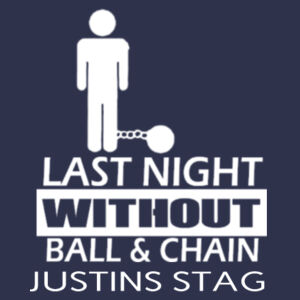 Last night without the ball and chain - Softstyle™ adult ringspun t-shirt Design
