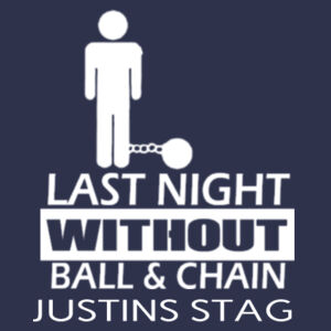 Last night without the ball and chain  - Softstyle™ adult ringspun t-shirt Design