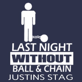 Last night without the ball and chain  - Softstyle™ adult ringspun t-shirt Design