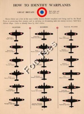 Identify Warplanes Great Britain