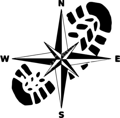 Compass with Footprint