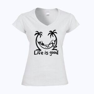 Softstyle™ women's v-neck t-shirt Thumbnail