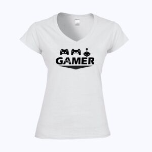 Softstyle™ women's v-neck t-shirt Thumbnail