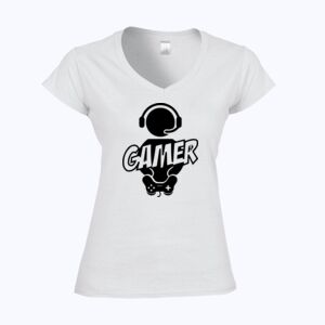 Softstyle™ women's v-neck t-shirt Thumbnail