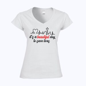 Softstyle™ women's v-neck t-shirt Thumbnail